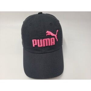 Women Puma Strapback Adjustable Hat Cap Cotton Casual Baseball Soccer Black Pink